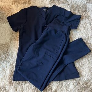 Mandala XS navy scrub set